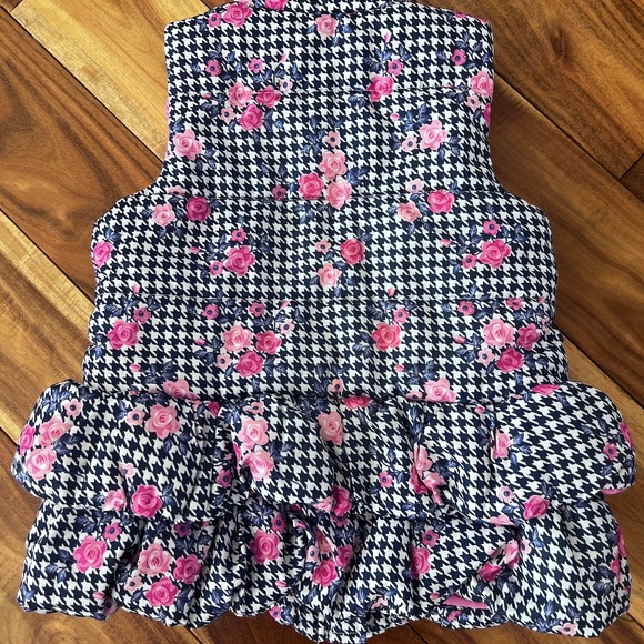 Kids Headquarters Light Puffer Vest Floral size 6X - Picture 2 of 5